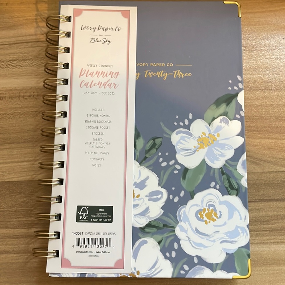 Ivory Paper Co Blue Sky Planner